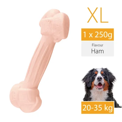 Игрушка-кость для собак Ferplast GoodBite XL съедобная вкус ветчины 250g пластик