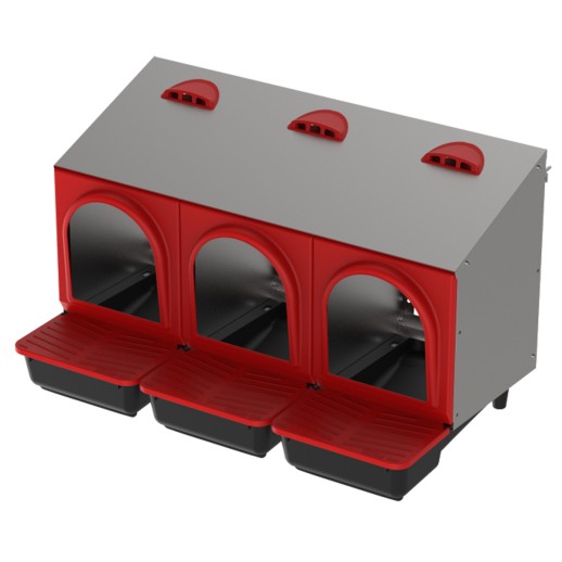 Гнездо для кур несушек Platinum, 3 секции, с яйцесборником, NEW