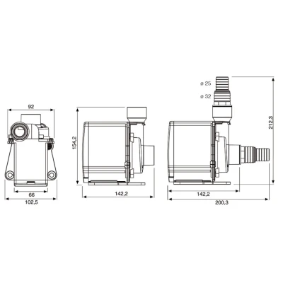 Помпа погружная для аквариума Newa Jet NJ8000 многофункциональная 8000 л/час
