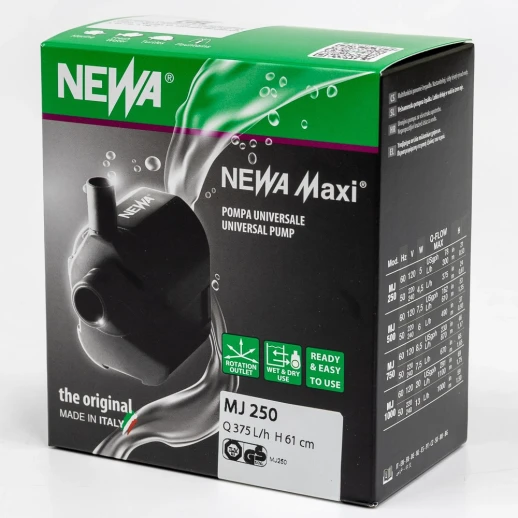 Помпа погружная для аквариума Newa Maxi MJ250 многофункциональная 375 л/час
