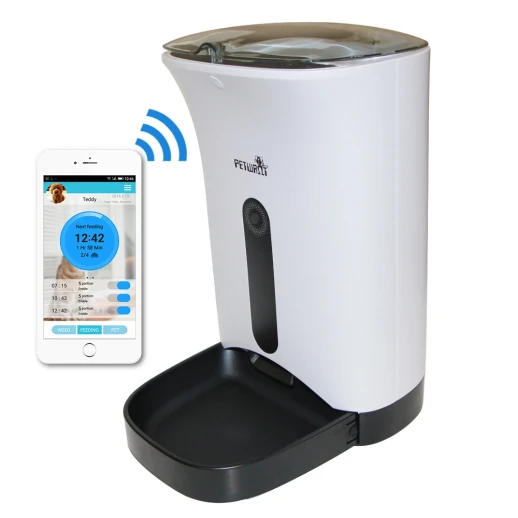 Автокормушка Petwant F1 WI-FI 4,3 л. для сухого корма без видеокамеры IOS/Android чёрная
