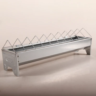 Кормушка лотковая 50 см оцинкованная cталь для кур River