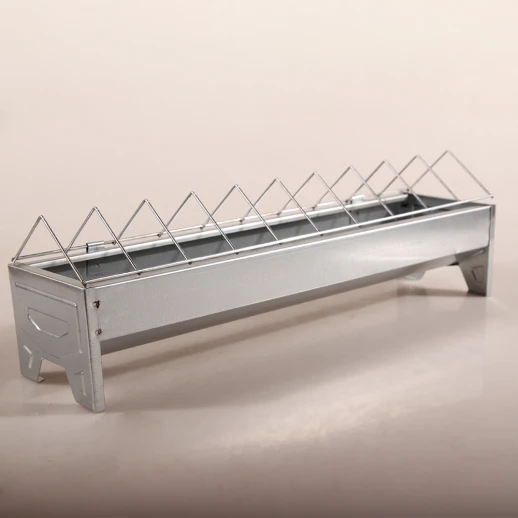 Кормушка лотковая 50 см оцинкованная cталь для кур River