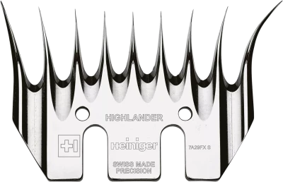 Нижний нож Heiniger Highlander LG2 для стрижки зимней шерсти полугрубошерстных овец 97 мм