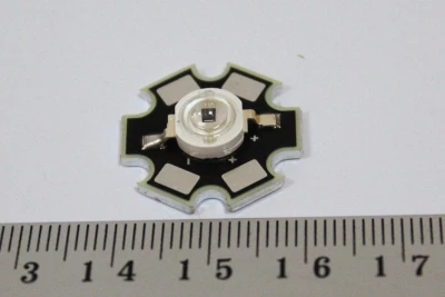 Фито светодиод 3 Вт 850 нм. (ИК спектр) на PCB "звезда"