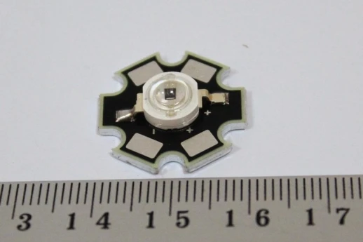 Фито светодиод 3 Вт 850 нм. (ИК спектр) на PCB "звезда"