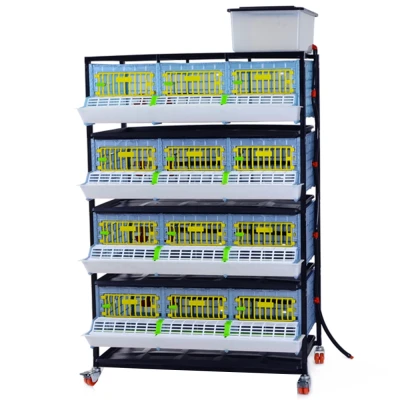 Клетка для перепелов Cimuka Comfortplast 3 секции 4 яруса 98x60x164 см пластиковая без яйцесборника