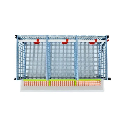 Клетка для перепелов Cimuka Comfortplast 3 секции 4 яруса 98x60x164 см пластиковая без яйцесборника