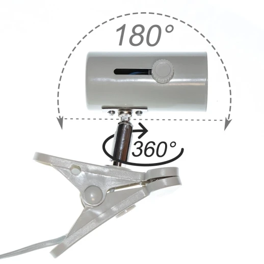 Патрон-прищепка E27 с выключателем белый
