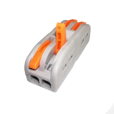 Клеммник быстрозажимной проходной на 2 контакта