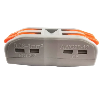 Клеммник быстрозажимной проходной на 2 контакта