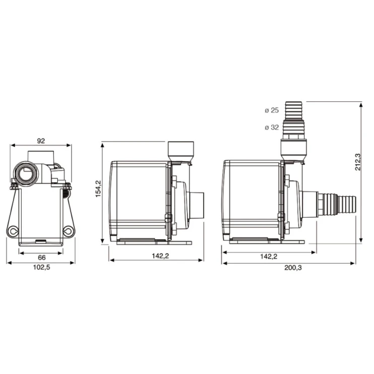 Помпа погружная для аквариума Newa Jet NJ6000 многофункциональная 6000 л/час