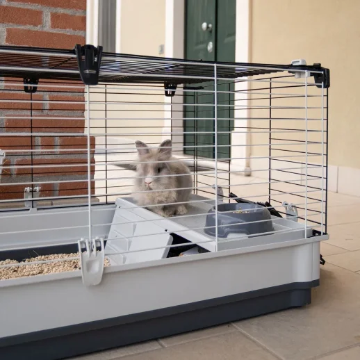 Клетка Ferplast KROLIK LARGE для кроликов и морских свинок серый поддон