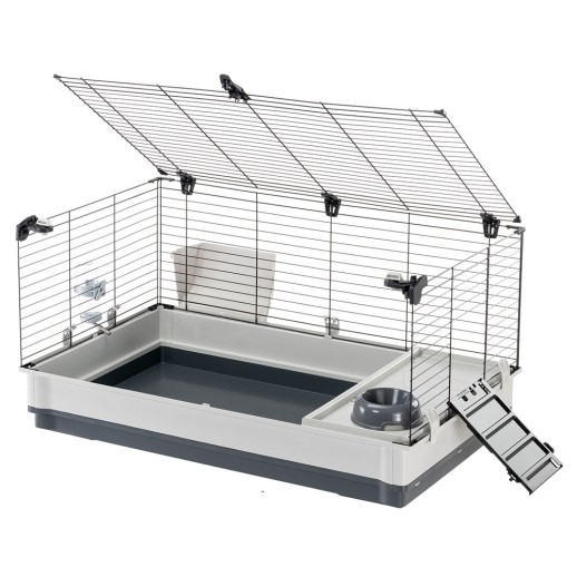 Клетка Ferplast KROLIK LARGE для кроликов и морских свинок серый поддон