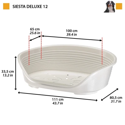 Лежак для собак Ferplast SIESTA DELUXE 12 пластиковый черный