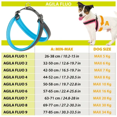Шлейка Ferplast AGILA FLUO 1 нейлоновая с мягкой подкладкой оранжевая