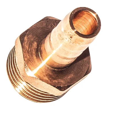 Штуцер латунный внешняя резьба 1/2" на 10мм