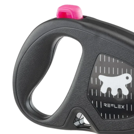 Рулетка Ferplast FLIPPY ONE Reflex М фуксия шнур 5м 20 кг