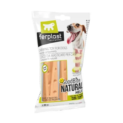 Игрушка-кость для собак Ferplast GoodBite Helix S BAG вкус лосося 16g x2 пластик
