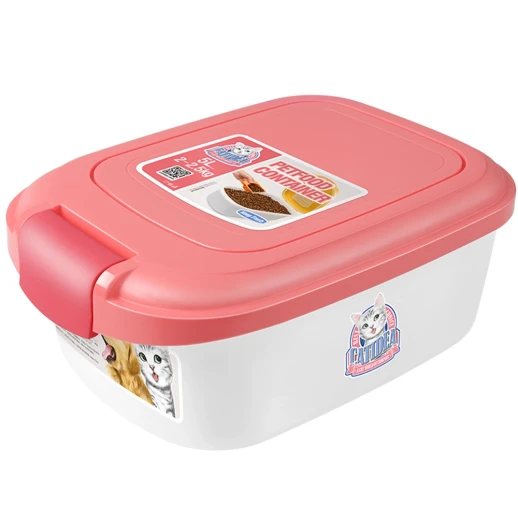 Контейнер Catidea для сухого корма на 5 л. 2 - 2,5 кг совок розовый