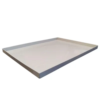 Поддон 76х13х2 см пластиковый из полипропилена, универсальный, серый