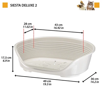 Лежак для собак Ferplast SIESTA DELUXE 2 пластиковый розовый