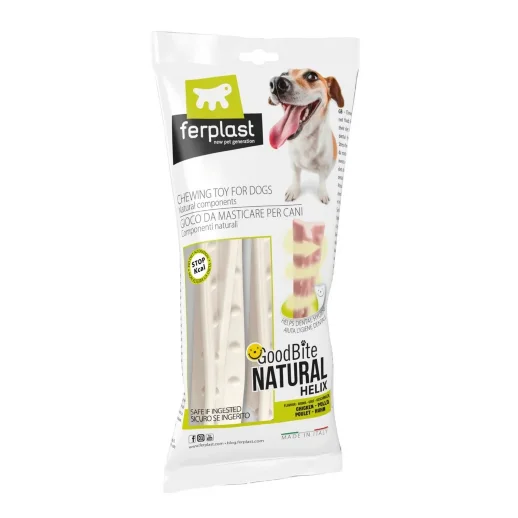 Игрушка-кость для собак Ferplast GoodBite Helix M BAG вкус курицы 23g x2 пластик
