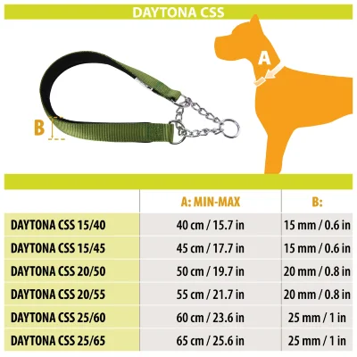 Ошейник-полуудавка Ferplast DAYTONA CSS25/60 с мягкой подкладкой тёмно-зелёный