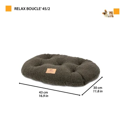 Подушка Ferplast RELAX 45/2 из мягкой ткани букле серая