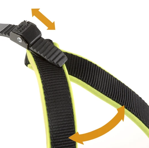 Шлейка Ferplast AGILA FLUO 9 нейлоновая с мягкой подкладкой жёлтая