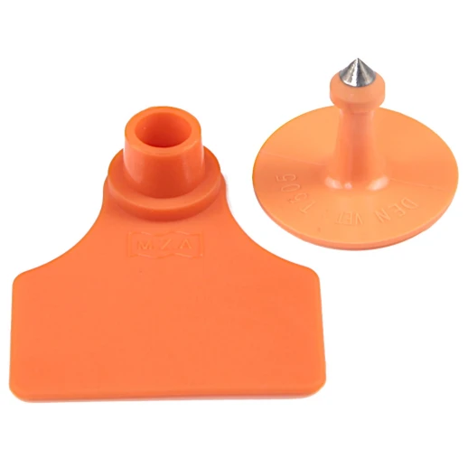 Бирка двойная LSTL для свиней 40*50мм 100 шт. оранжевая