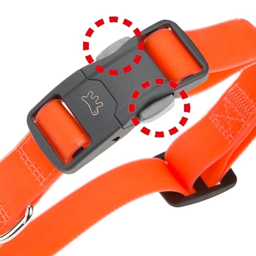 Ошейник Ferplast EVOLUTION C25/56 с ПВХ покрытием и магнитной застежкой оранжевый