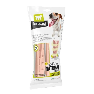 Игрушка-кость для собак Ferplast GoodBite Helix M BAG вкус ветчины 23g x2 пластик
