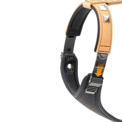 Шлейка Ferplast GIOTTO LUXOR S кожаная с микрорегулировкой бежевая