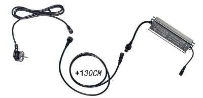 Черный сетевой провод 200 см для подключения драйвера