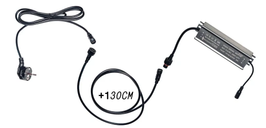 Черный сетевой провод 200 см для подключения драйвера