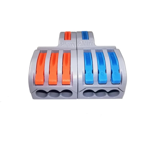 Клеммник проходной быстрозажимной 3в1 x2