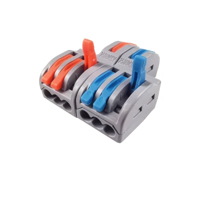 Клеммник проходной быстрозажимной 3в1 x2