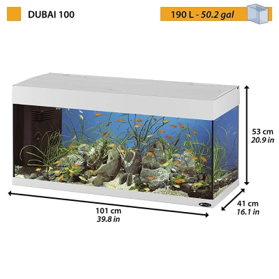 Аквариум Ferplast DUBAI 100 LED черный 190 л.