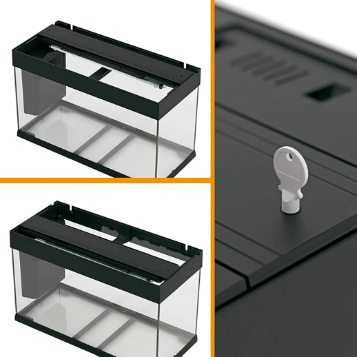 Аквариум Ferplast DUBAI 100 LED черный 190 л.