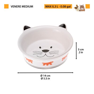 Миска Ferplast VENERE MEDIUM керамическая с ушками