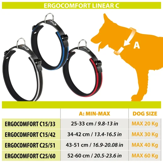 Ошейник Ferplast ERGOCOMFORT C15/42 с подкладкой и микрорегулировкой синий