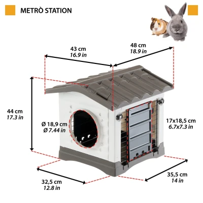 Домик Ferplast METRO STATION для кроликов термопластик