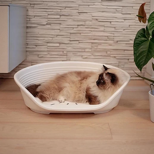 Лежак для собак Ferplast SIESTA DELUXE 4 пластиковый белый