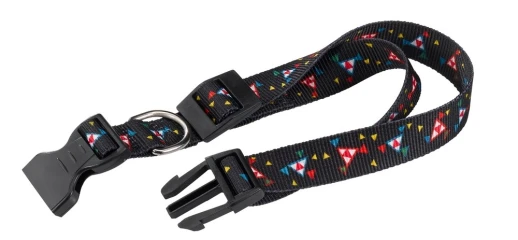 Ошейник Ferplast CLUB C20/56 с пластиковым креплением черный с рисунком