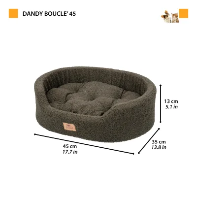 Лежак Ferplast DANDY 45 из мягкой ткани букле серый