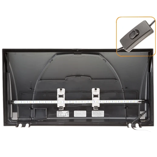 Стеклянный аквариум Ferplast CAPRI 60 LED со светодиодной лампой внутренним фильтром и нагревателем черный 60 л