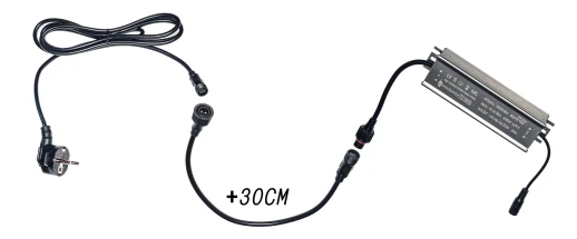Удлинитель 70 см для подключения драйвера к сети 220 вольт