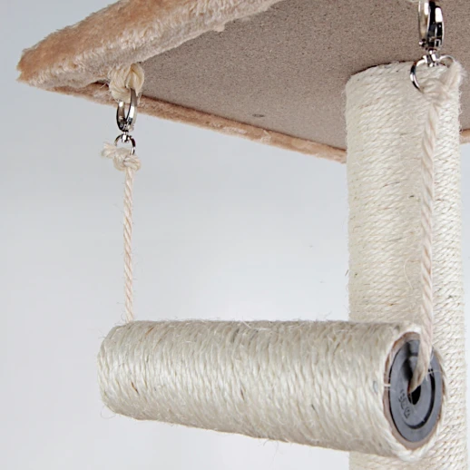 Когтеточка-комплекс 35х35х88 см с цилиндром бежевый