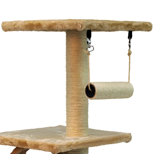Когтеточка-комплекс 35х35х88 см с цилиндром бежевый